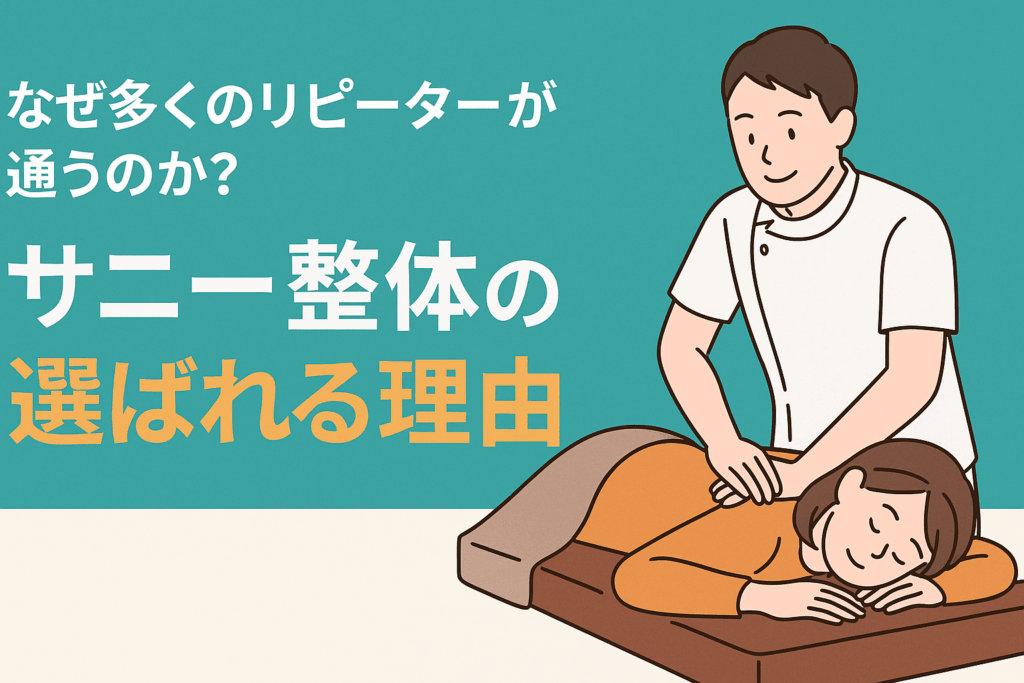 なぜ多くのリピーターが通うのか？サニー整体の選ばれる理由